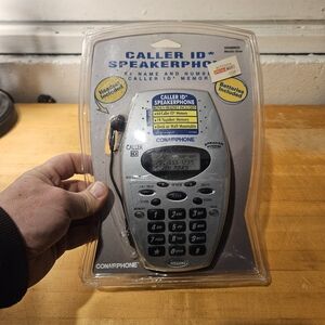 Caller ID Speaker Phone Conairphone Metallic Silver 64 Caller ID Memory CID300MS